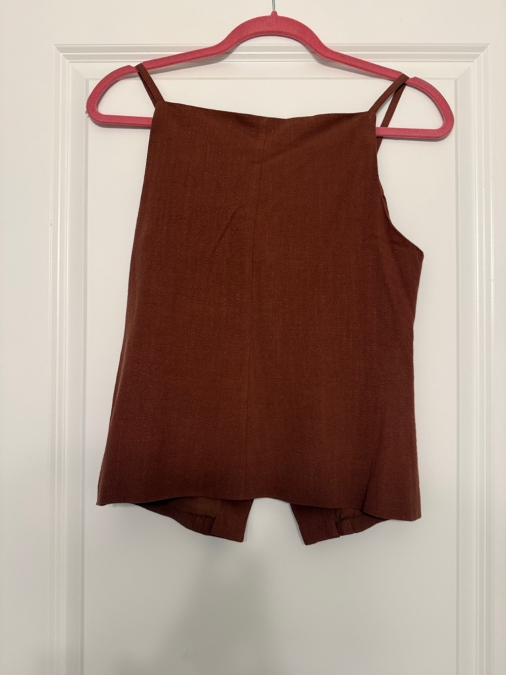 Rust Brown Button-Front Top - Picture 3 of 3